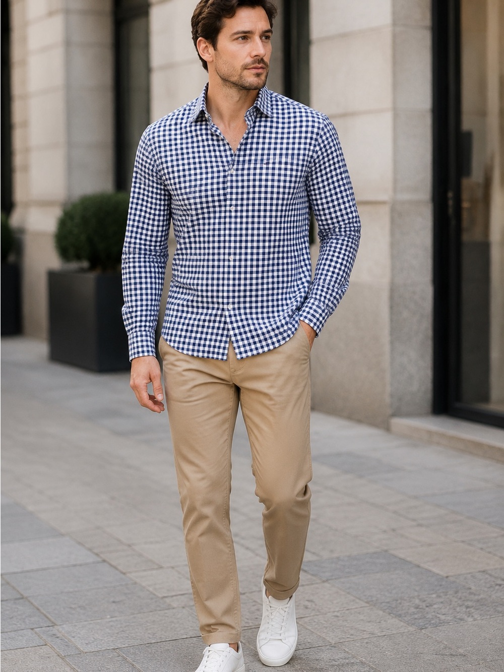 Tommy Hilfiger Blue Gingham Button-Up Shirt | S - Picture 3 of 5